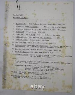 1986 Liberty NBC TV Special Film Production Bible & Screenplay Pete Hamill RARE