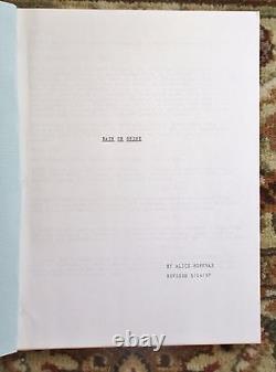 1987 ALICE HOFFMAN Original Unproduced FILM SCREENPLAY titled RAIN OR SHINE