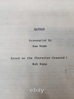 1987 Batman Movie Second Draft Script