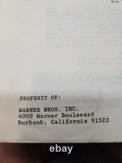1987 Batman Movie Second Draft Script