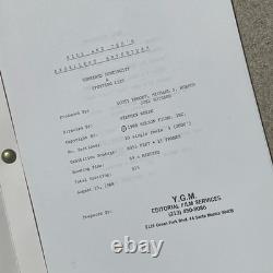 1987 Bill & Ted's Excellent Adventure Movie Final Shooting Script & Continuity