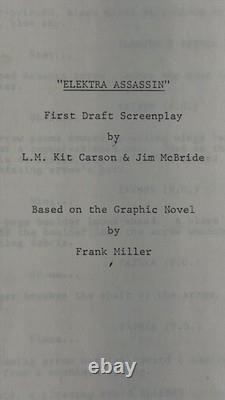 1987 ELEKTRA ASSASSIN 1st DRAFT MOVIE SCRIPT UNPRODUCED MARVEL FRANK MILLER