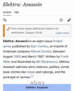 1987 ELEKTRA ASSASSIN 1st DRAFT MOVIE SCRIPT UNPRODUCED MARVEL FRANK MILLER