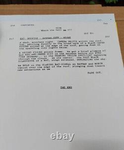 1988 Bob Kane Batman Movie Screenplay Third Draft Script