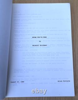 1989 After You've Gone Marshall Brickman Movie Script Unfinished Woody Allen