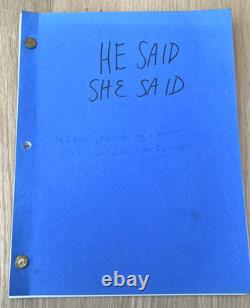 1990 He Said, She Said 1991 Movie Original Script Kevin Bacon Hohlfeld Gross
