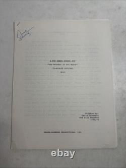 1991 A Pup Named Scooby Doo Weredoo Doo Manor Movie Script Signed Schwartz