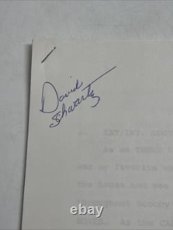 1991 A Pup Named Scooby Doo Weredoo Doo Manor Movie Script Signed Schwartz
