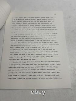 1991 A Pup Named Scooby Doo Weredoo Doo Manor Movie Script Signed Schwartz