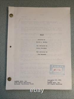 1991 FREE WILLY Script Screenplay Revised Draft Tom Benedek 1993 Whale Movie