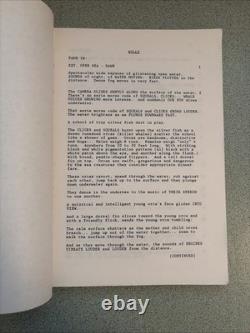 1991 FREE WILLY Script Screenplay Revised Draft Tom Benedek 1993 Whale Movie