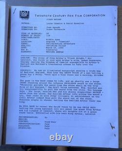 1993 First Knight Movie Original Script Lorne Cameron David Hoselton Connery