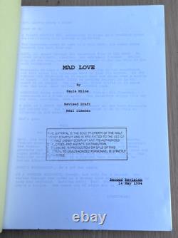 1994 Mad Love Paula Milne Original Movie Script Drew Barrymore Chris O'Donnell