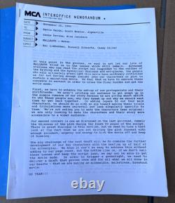 1994 Mallrats Original Movie Draft Script with Handwritten Notes & MCA Letter