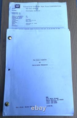 1994 The Usual Suspects Movie Script & Fox Notes Christopher McQuarrie Spacey