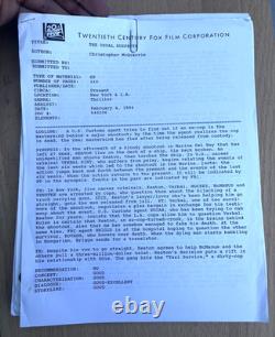 1994 The Usual Suspects Movie Script & Fox Notes Christopher McQuarrie Spacey