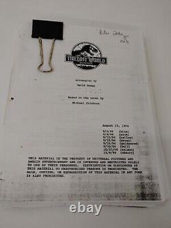 1996 The Lost World Screenplay Script Movie Steven Spielberg Jurassic Park