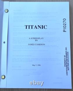 1996 Titanic by James Cameron Original Movie Script Screenplay Lightstorm Rare