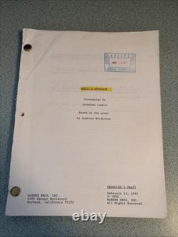 1997 DEVIL'S ADVOCATE Script Screenplay Movie Film Keanu Reeves Al Pacino