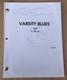 1997 Varsity Blues Original Movie Script William W. Peter Iliff Football