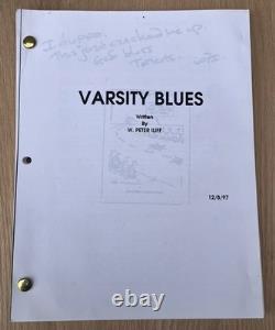 1997 Varsity Blues Original Movie Script William W. Peter Iliff Football