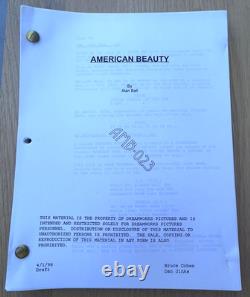 1998 American Beauty by Alan Ball Original Movie Script Sam Mendes Kevin Spacey