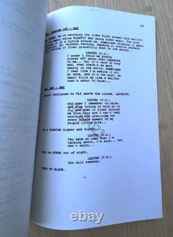 1998 American Beauty by Alan Ball Original Movie Script Sam Mendes Kevin Spacey
