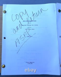 1998 American Pie Adam Herz Original Movie Script Lot East Great Falls High