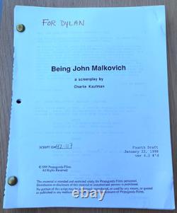 1998 Being John Malkovich Charlie Kaufman Original Movie Script Screenplay