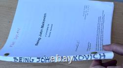 1998 Being John Malkovich Charlie Kaufman Original Movie Script Screenplay