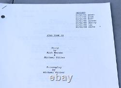 1998 Star Trek Insurrection IX Original Movie Script Memo Paperwork Greg Jein