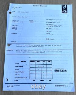 1999 200 Cigarettes Shana Larsen Movie Original Script Tristar Notes Ben Affleck