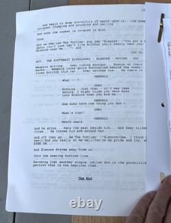 1999 Gone In 60 Seconds Scott Rosenberg Original Movie Script Bruckheimer Cage