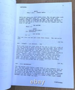1999 Mulholland Drive David Lynch Original Movie Script TV Television Pilot