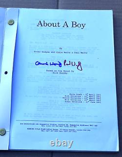 2001 About A Boy Movie Script Signed by Paul & Chris Weitz Universal Hugh Grant