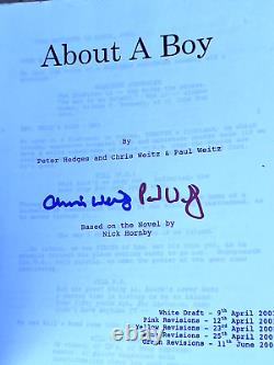 2001 About A Boy Movie Script Signed by Paul & Chris Weitz Universal Hugh Grant