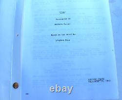 4 Cujo Movie Script Screenplay Revised Stephen King Daniel H. Blatt Productions