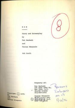 ANDY WARHOL'S BAD (1977) Original 4th draft screenplay of Warhol's final film