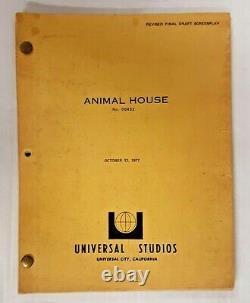 ANIMAL HOUSE 1977 Movie Script Screenplay, Revised Final Draft John Belushi