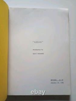 ANNIE (1981) Original Musical Movie Script by Carol Sobieski