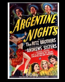 ARGENTINE NIGHTS (1940) Ritz Bros. Uni File Lot Script+Continuity+Trailer+COA