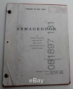 ARMAGEDDON / J. J. Abrams 1997 Movie Script, Asteroid the size of Texas, Sci Fi