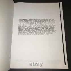 ASSAULT ON PRECINCT 13 Wm Morris 2nd Draft James DeMarco Movie Script COA