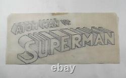 ATOM MAN vs SUPERMAN ORIGINAL 3 sheet POSTER ART, & 1st ORIGINAL SCRIPT 1950