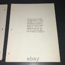 ATTACK 1950s Carbon Film Treatment Arthur Orloff Alec Hudson Original Script COA