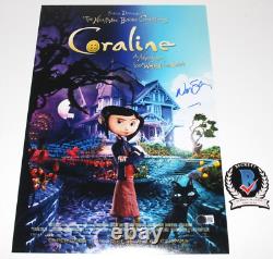 AUTHOR NEIL GAIMAN SIGNED'CORALINE' 12x18 MOVIE POSTER 1 BECKETT COA BOOK