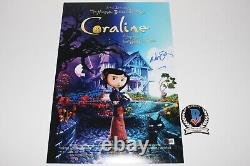 AUTHOR NEIL GAIMAN SIGNED'CORALINE' 12x18 MOVIE POSTER 1 BECKETT COA BOOK