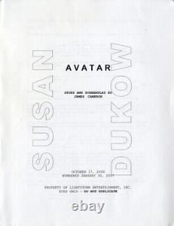 AVATAR (Jan 20, 2007) Film script and production archive for James Cameron epic