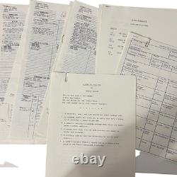 A Girl To Kill For 1980s Film Script Notes Cue Sheets Production Paperwork Lot