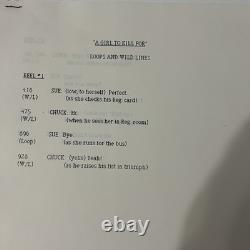 A Girl To Kill For 1980s Film Script Notes Cue Sheets Production Paperwork Lot